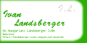ivan landsberger business card